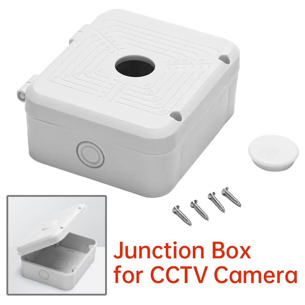 Outdoor Power Outlet Box - 防水ジャンクションボックス CCTV カメラ用ビデオワイヤーボックス電源ケーブルボックス屋外電子カメラ保護ボックス白