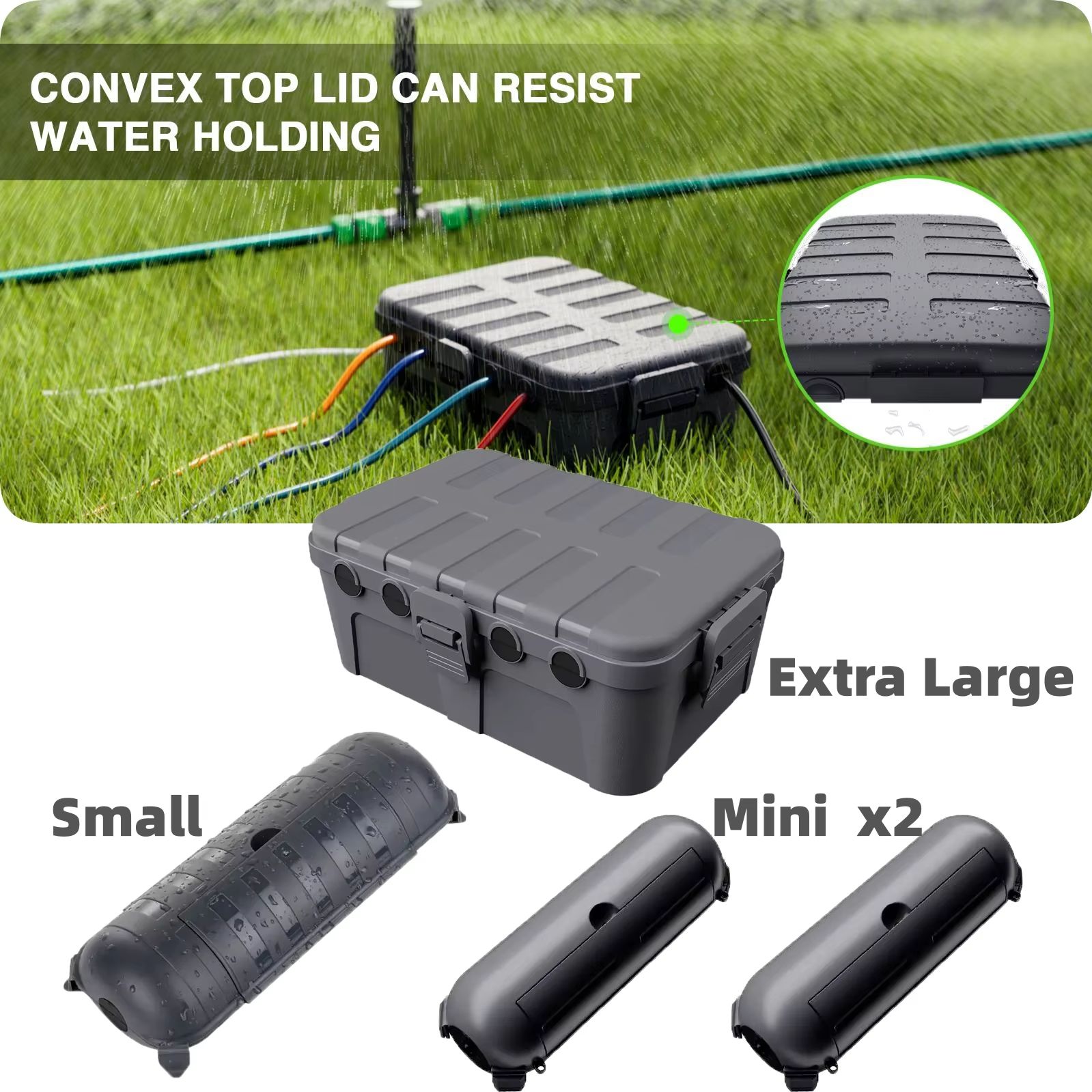 Outdoor Power Plug - 大型耐候性屋外電気ボックスケーブルカバー、延長ケーブル、電源タップ、アングルプラグ、ホリデー照明の保護用