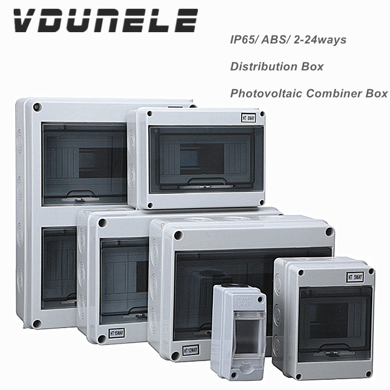 Outdoor Power Outlet Box - IP65 配電ボックス DC ブレーカー用 HT-2-24WAY PC/ABS
