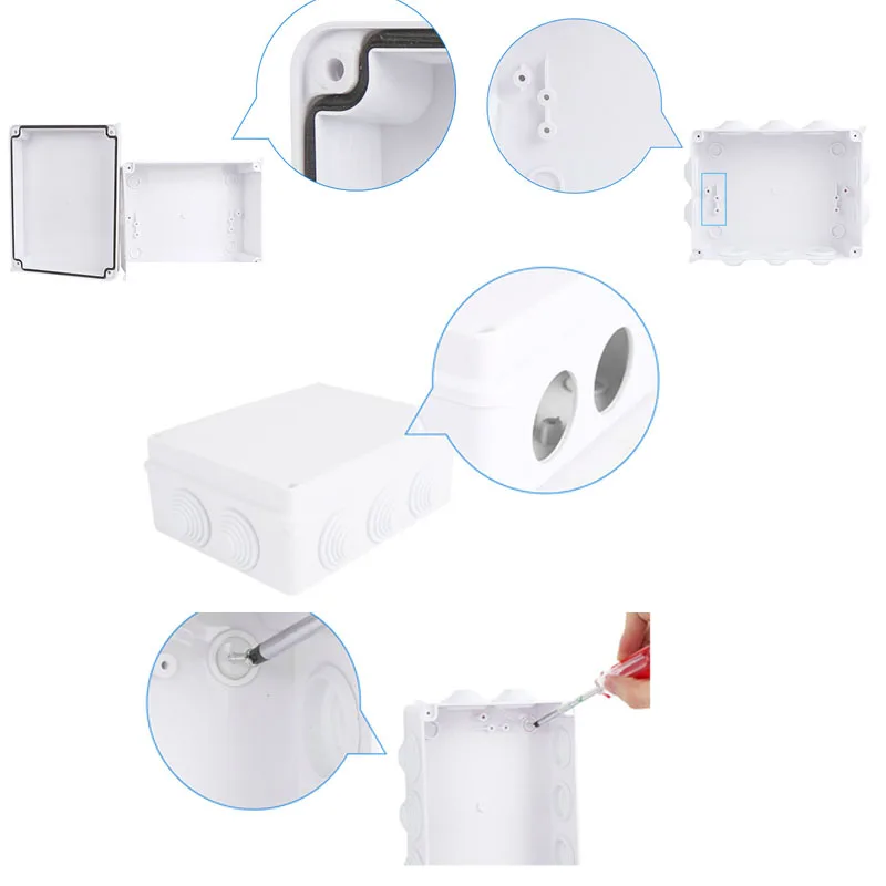 屋外防水電源ボックス ABS プラスチック IP65 電気制 - Outdoor Power Outlet Box のレビューと価格