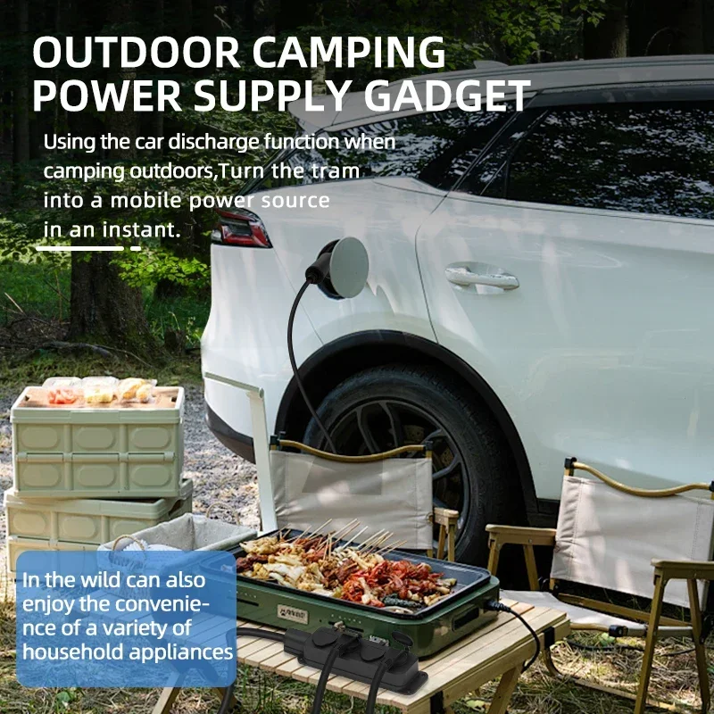 ポータブル16A 4KW電気自動車EV充電器V2Lケーブルサ - Outdoor Power Port のレビューと価格