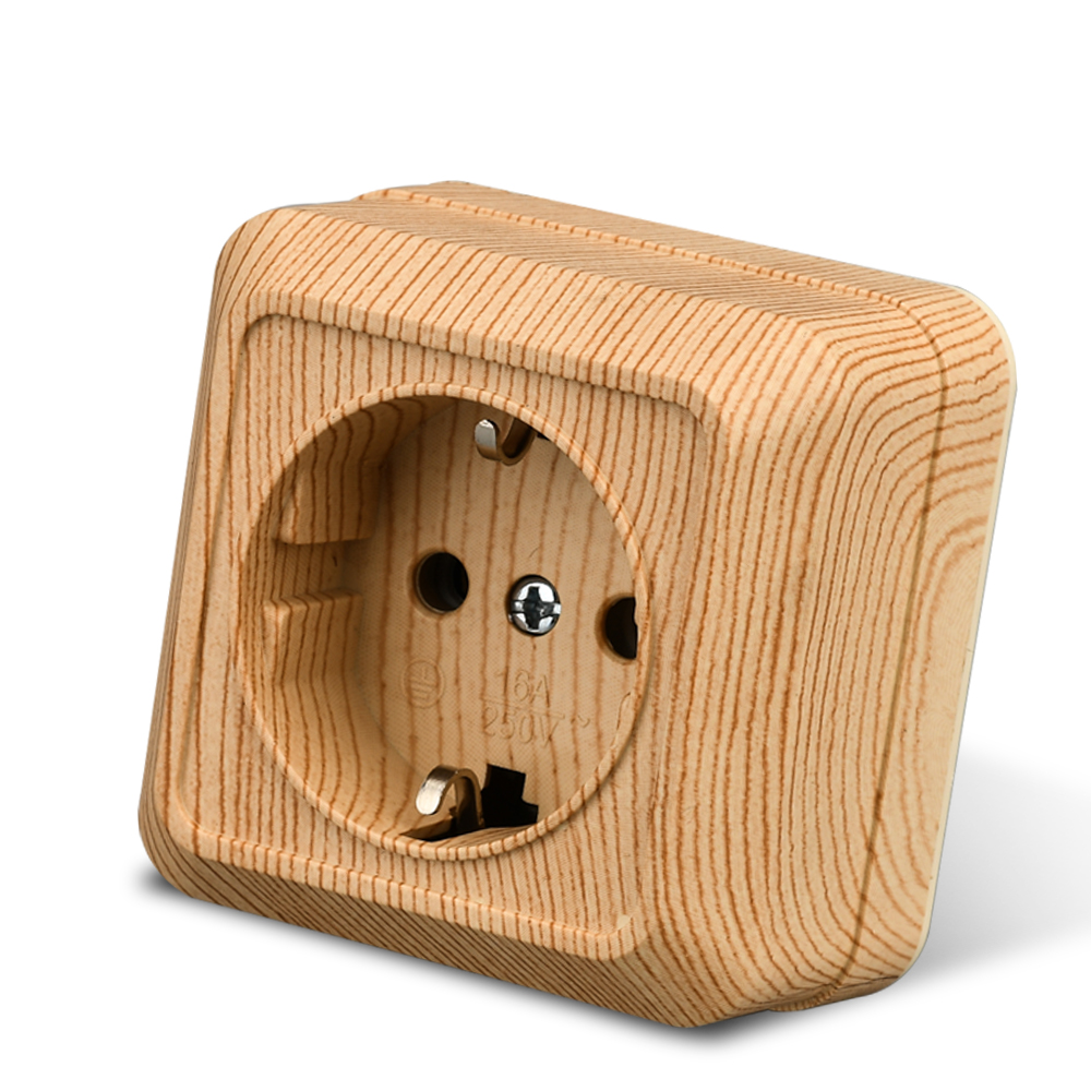 ウェサ-木製の壁の表面のソケットプラグ、EUのコンセント、地 - Outdoor Power Module のレビューと価格