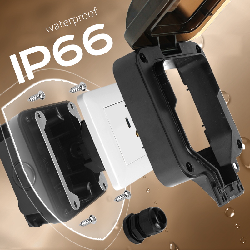 Avoir IP66 壁防水ソケットシングルボックスコンセン - Outdoor Power Module のレビューと価格