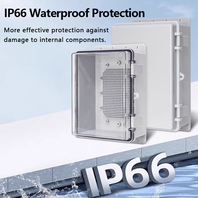 IP66防水グレー/透明カバーハウジング電源ジャンクションボ - Outdoor Power Outlet Box のレビューと価格